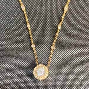 New gold stone necklace